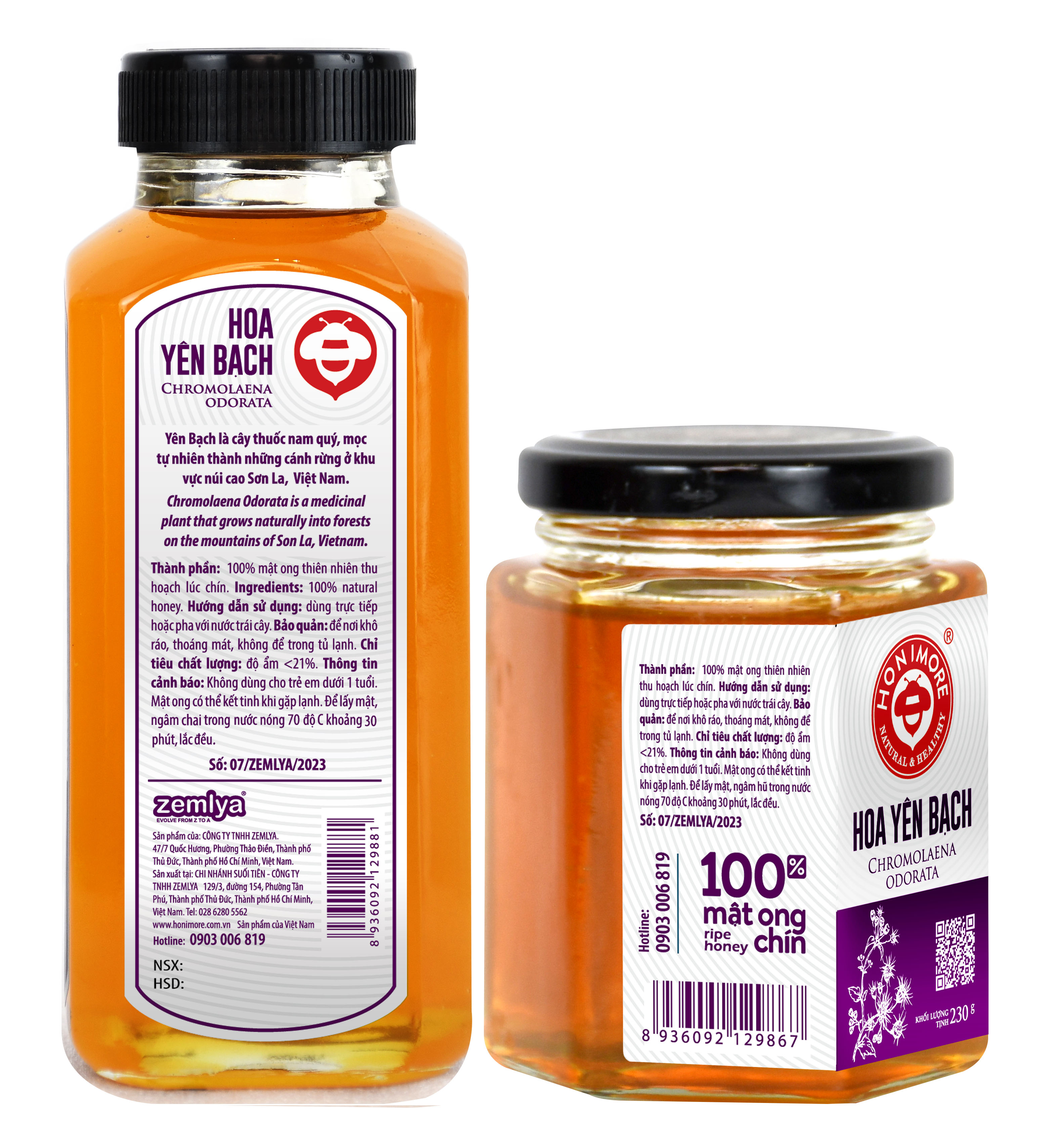 Mật ong chín HONIMORE Hoa Yên Bạch 500g _ Mật ong chín Tây Bắc