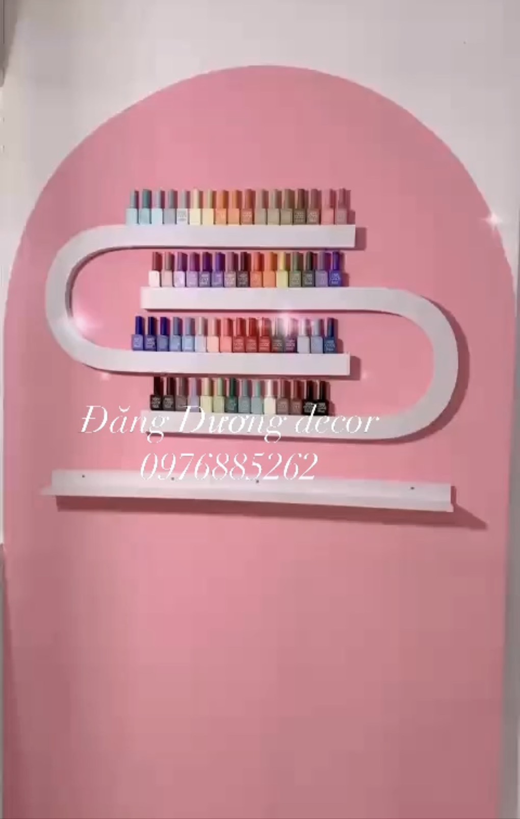 KỆ NAIL S KÈM THANH NGANG- ĐỂ SƠN NAIL VÀ TRANG TRÍ PHÒNG NAIL-SPA