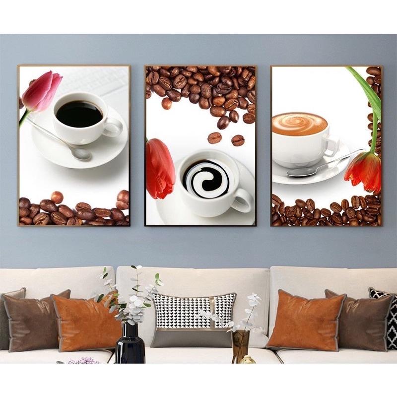 Bộ 3 tranh tráng gương 3d cao cấp/quán cafe/tranh treo tường/spa/phòng khách