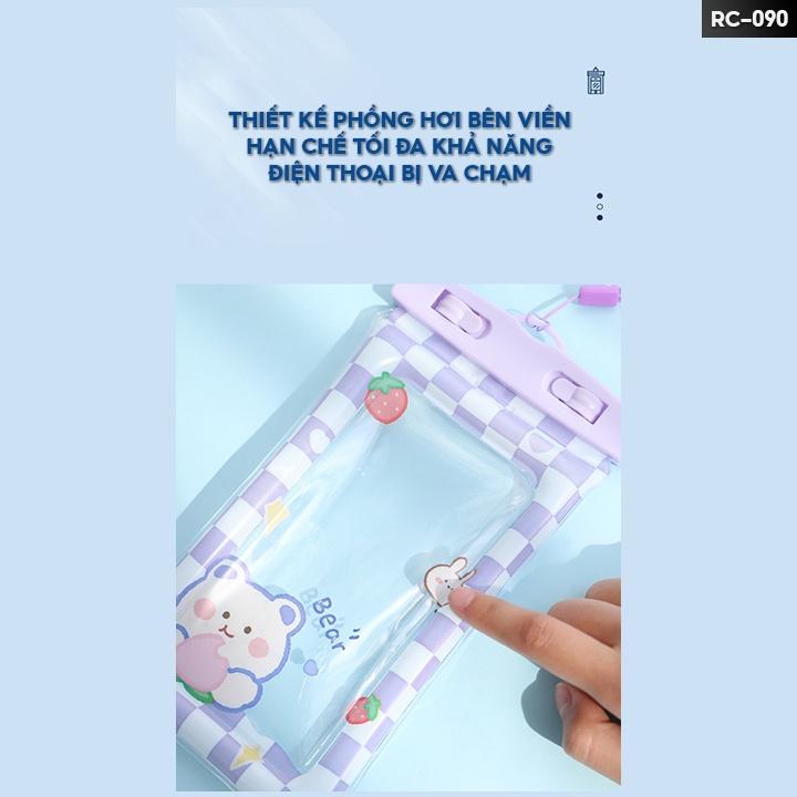 Túi Chống Nước Điện Thoại Có Phao Nổi Đeo Đi Dạo Biển Dạo Phố Dây Đeo Thu Rút Tiện Lợi RC-090