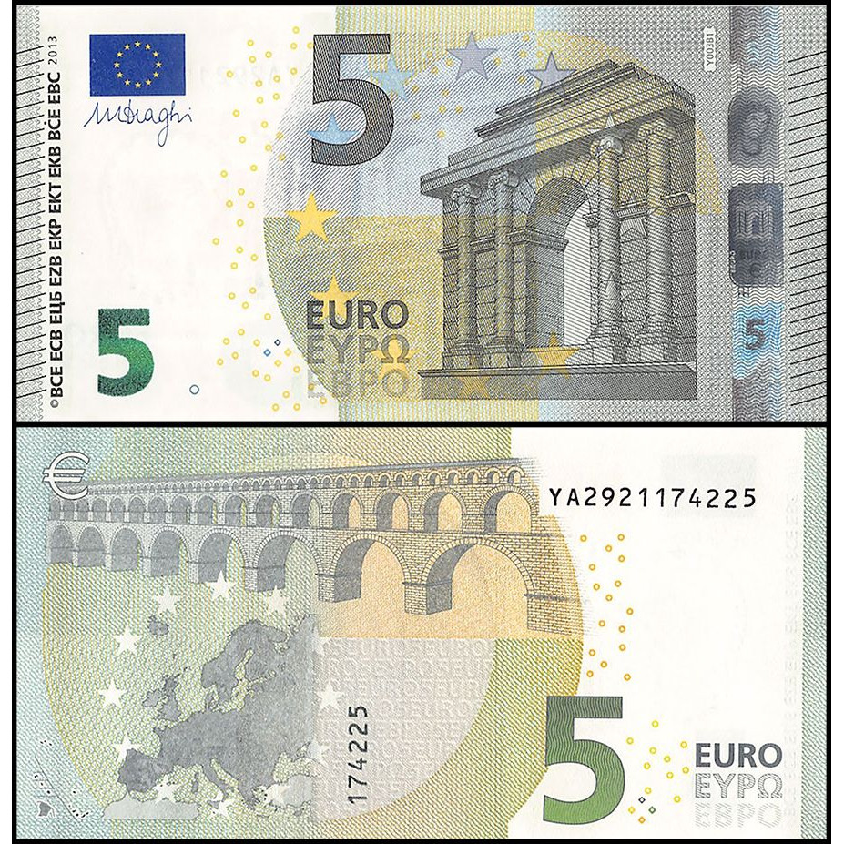 Tiền thế giới 5 Euro tiêu dùng chung châu Âu sưu tầm