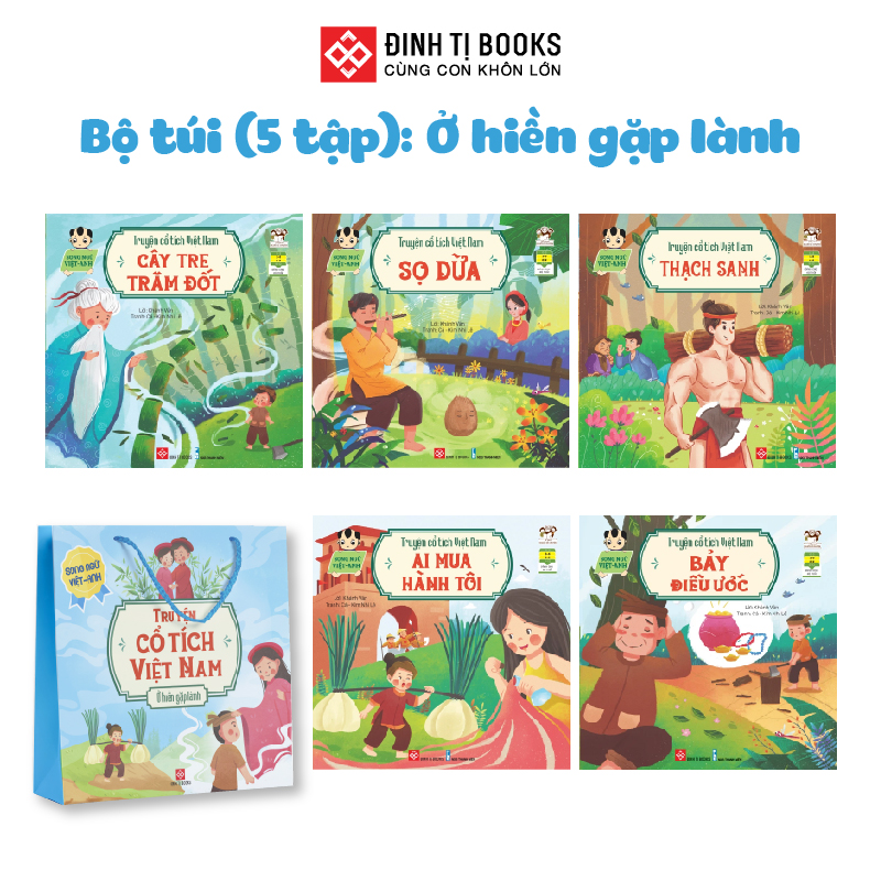 Sách - Bộ túi: Truyện cổ tích Việt Nam (Song ngữ Việt-Anh) - Đinh Tị Books