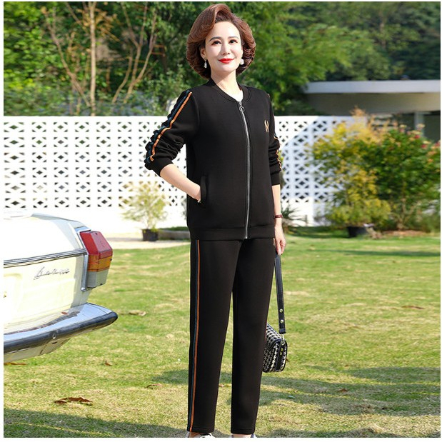 Bộ Đồ Thể Thao Năng Động Mùa Thu Cho Mẹ AB41 - Hàng Quảng Châu Cao Cấp