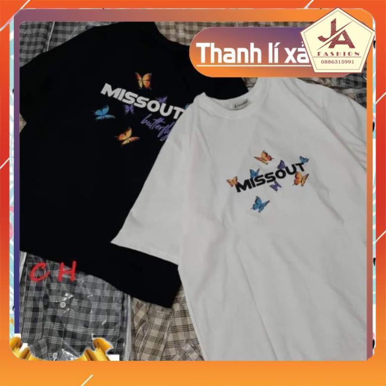 Áo thun , phông tay lỡ missuot nam nữ, áo phông giá rẻ in 2 mặt nhiều màu unisex oversize JASHOP