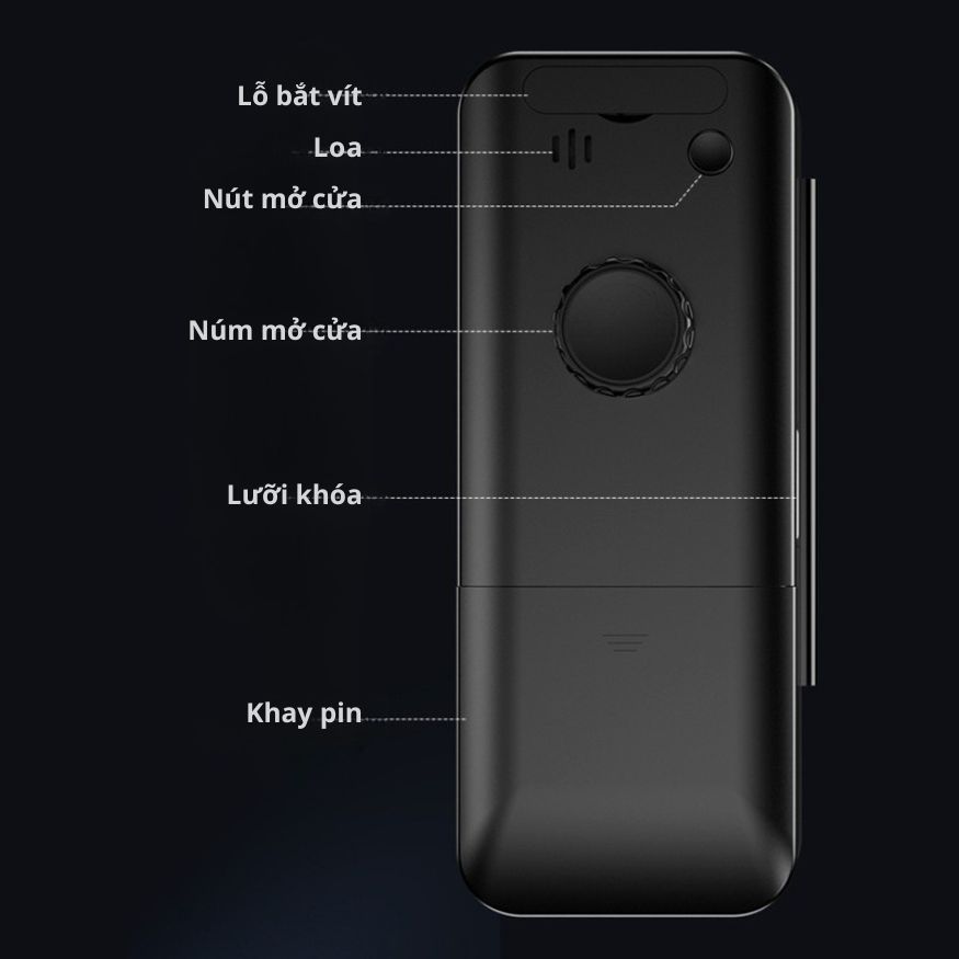 Khóa Cửa Thông Minh Kachi MK45 cho cửa không có khung như cửa kính, cửa gỗ trượt – Mở Khóa App Tuya + Vân tay + Chìa khóa + Thẻ từ + Mã số - hàng chính hãng