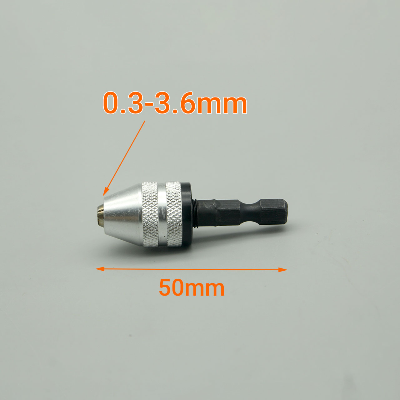 Đầu đổi máy khoan lục sang kẹp 0.3 -3.6mm thép trắng