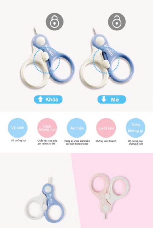 KÉO CẮT MÓNG TAY AN TOÀN CHO BÉ TỪ 0 MONTH KUKU - KU3034