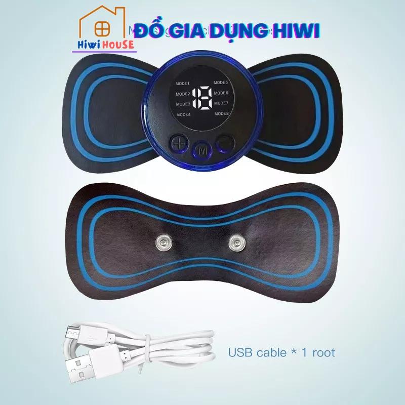 Miếng Dán Massage Xung Điện EMS Cao Cấp, Máy Massage Mini Toàn Thân Màn Hình LED 8 Chế Độ -19 Cường Độ Giảm Đau Hiệu Quả