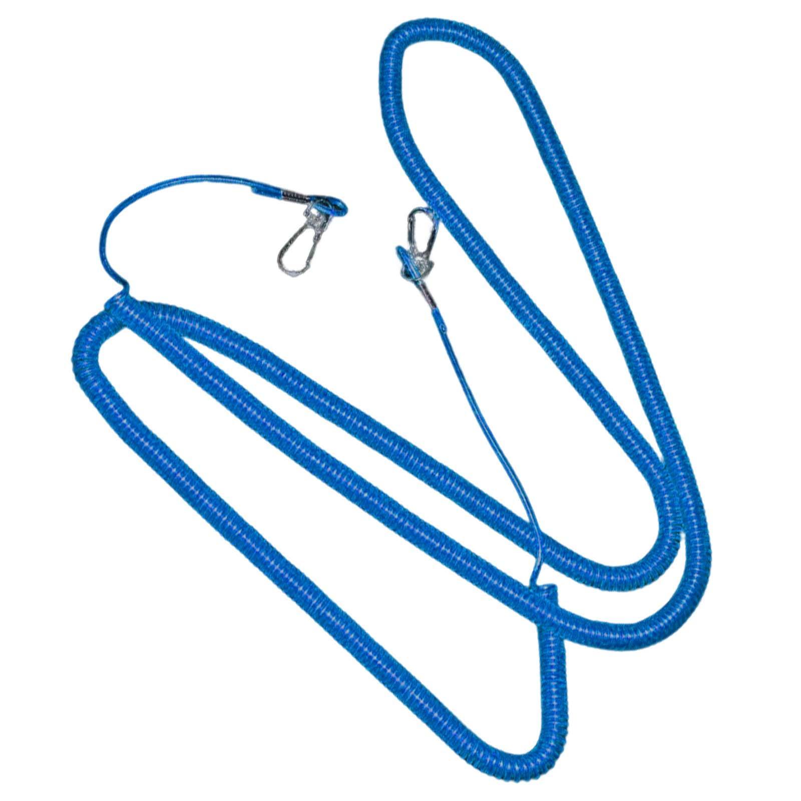 Retractable Fishing Coiled Lanyard with Carabiner Steel Wire Extension Tether for Fishing Rods, Fishing Pliers, Fishing Grips Fishing Tool