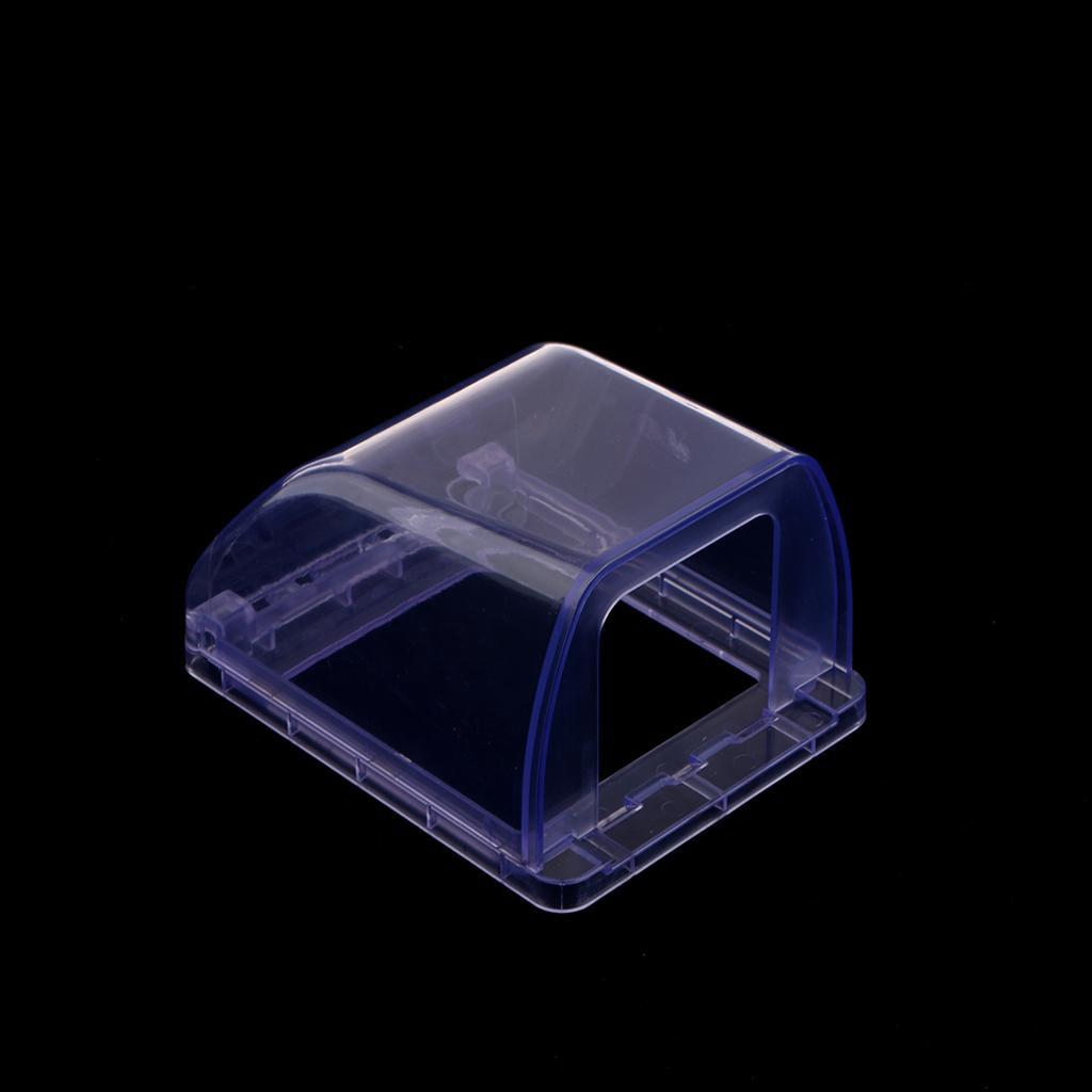 2 Pieces Home-Mounted Switching Waterproof Socket Flip Waterproof Enclosure Box Blue