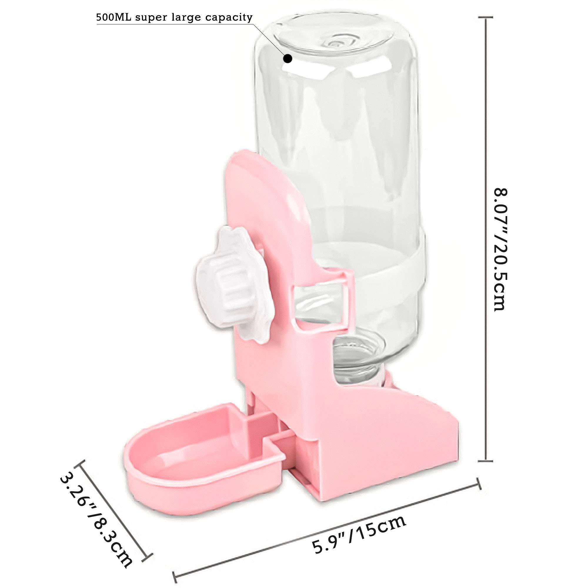 PET có thể phân phối nước tự động, treo 500ml, Độc dược cho chó con/lợn/mèo/mèo/chuột đồng/thỏ