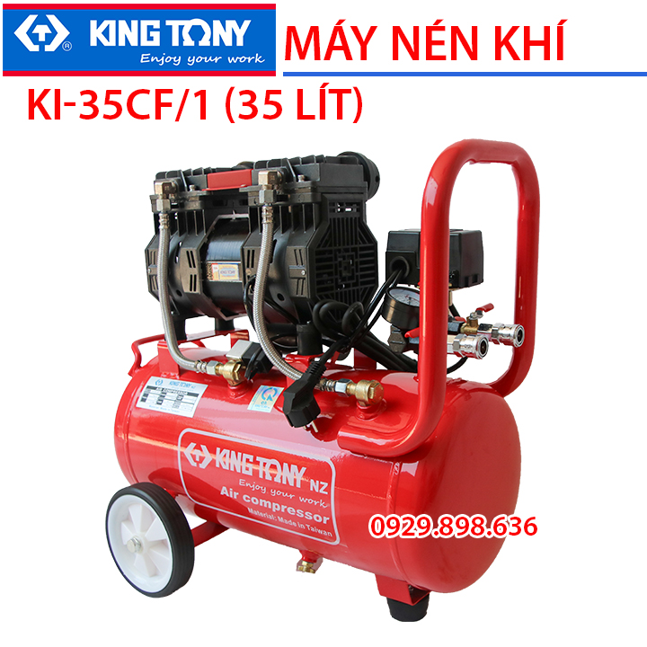 Máy nén khí không dầu tốc nhanh KI-35C - Lên hơi siêu khỏe- 100% Dây đồng