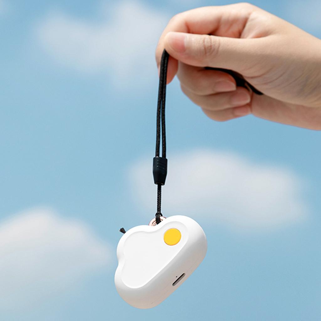 Portable Wearable Air Purifier Necklace 30 Million ions Purifier White
