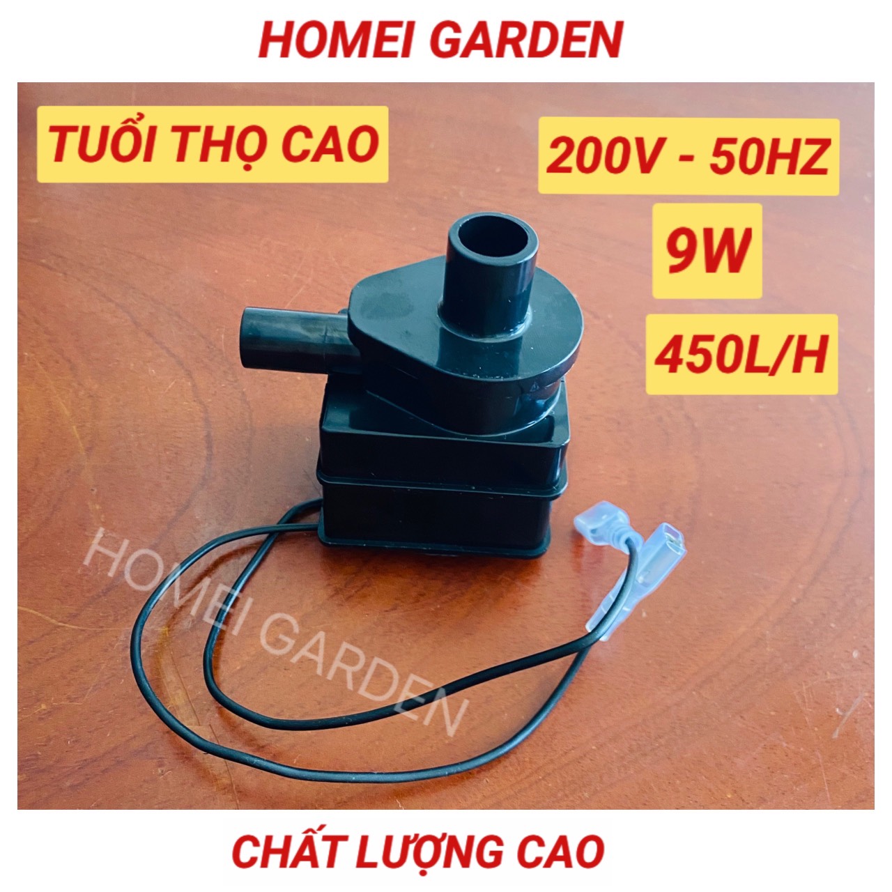 Bộ lọc oxy hóa 220V 9W máy bơm chìm đầu bơm 80cm 450L/h máy bơm nước không chổi than áp suất cao -G0010