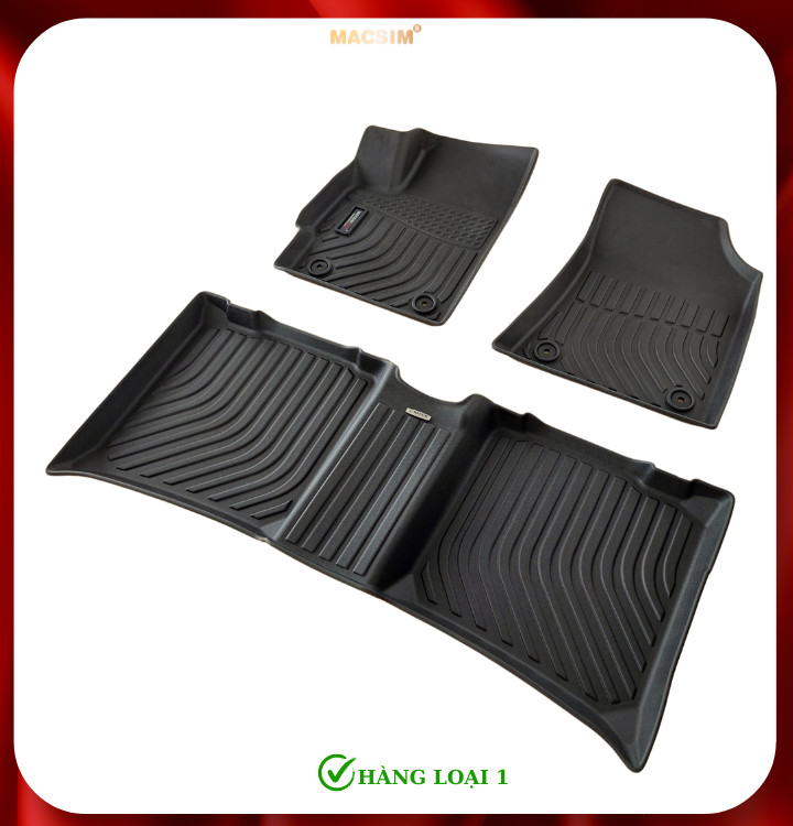 Thảm lót sàn xe ô tô VinFast VF e34 Nhãn hiệu Macsim chất liệu nhựa TPE cao cấp màu đen