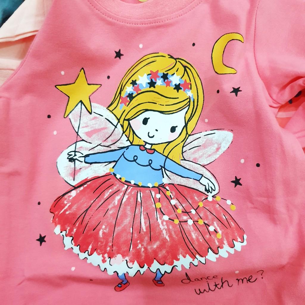 Bộ dài tay chất thun cotton co giãn 4 chiều mẫu cho bé Gái