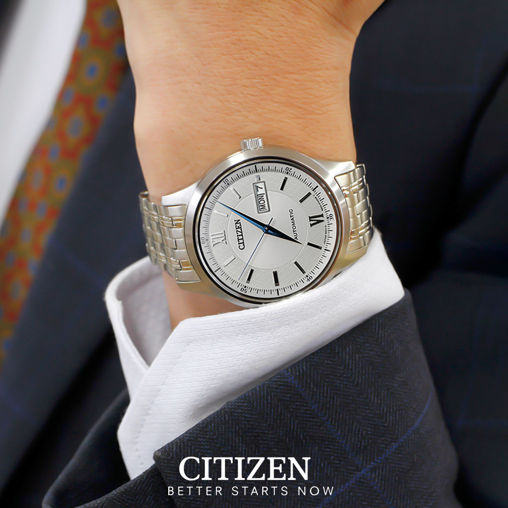 Đồng Hồ Nam Citizen Dây Thép Không Gỉ NY4051-51A - Mặt Trắng (Sapphire)