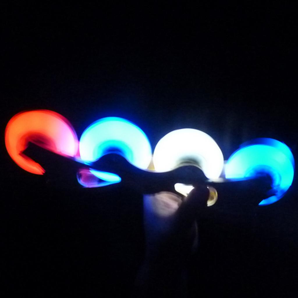4 Pieces LED Lights Flashing Inline Roller Skate Replacement Wheels 3 Sizes