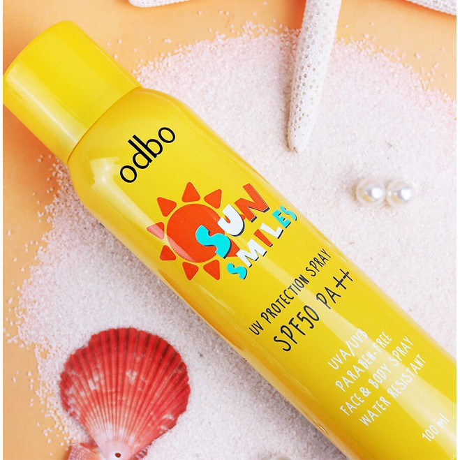 Kem Chống Nắng Toàn Thân Dạng Xịt Od-bo Sun Smile SPF 50PA++ OD1201-chai vàng