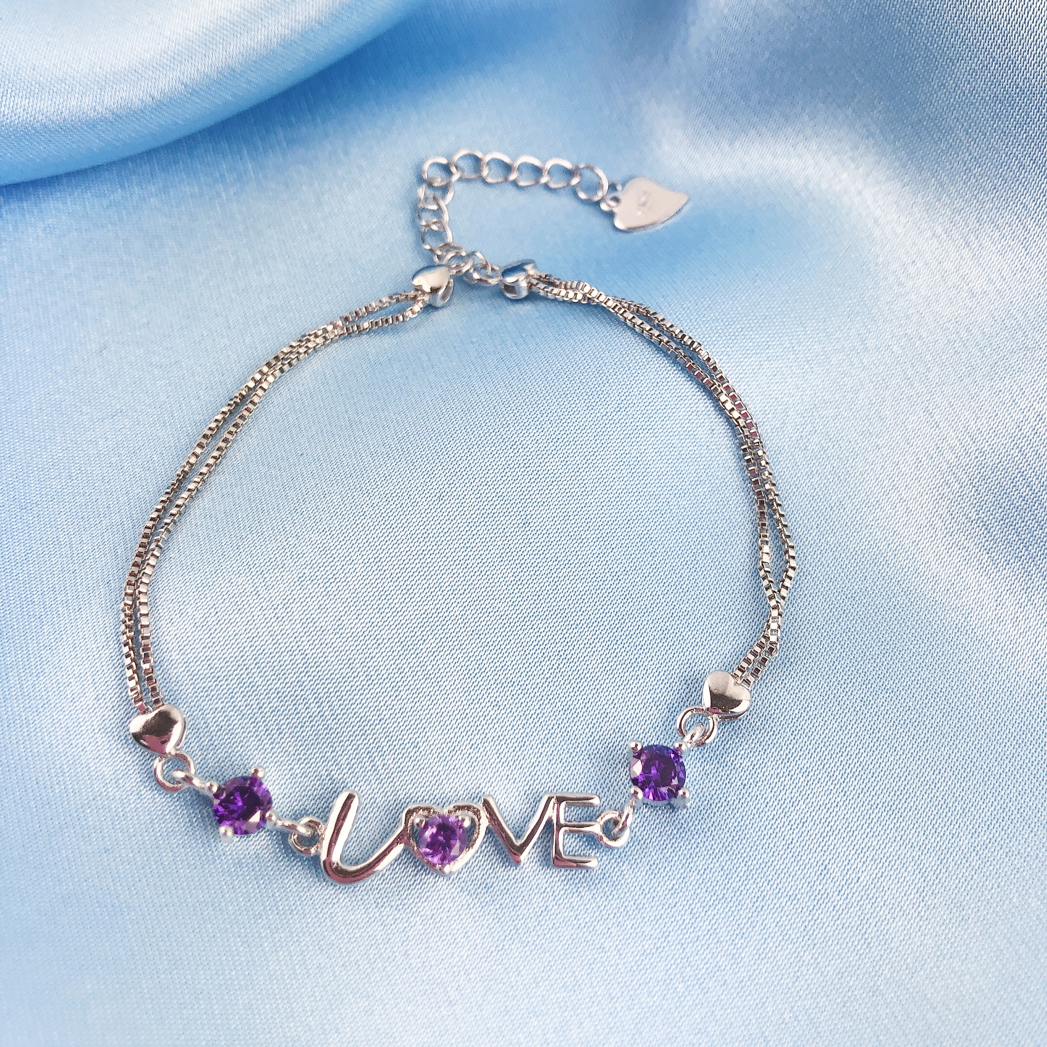 Lắc tay bạc Love LT07