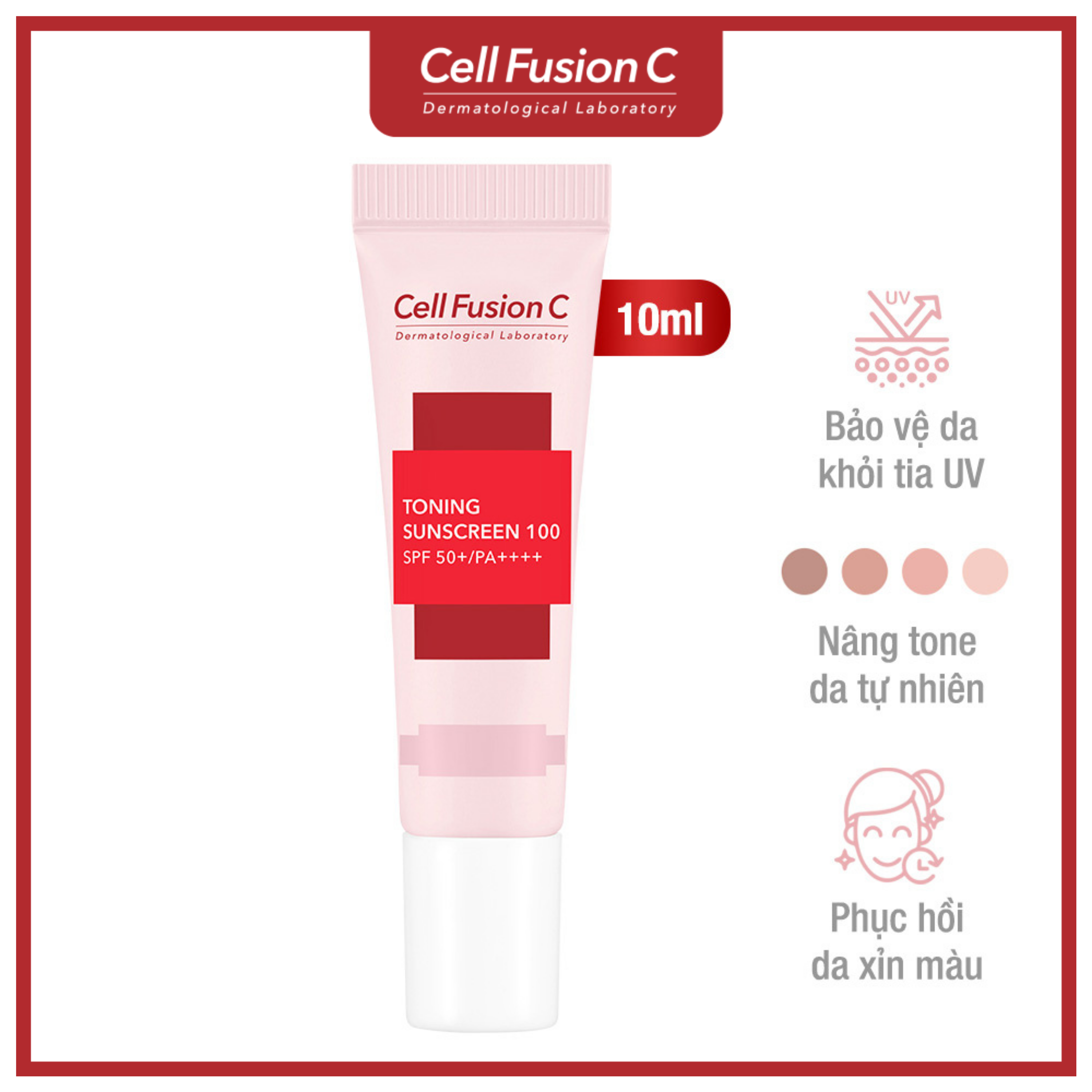 Kem Chống Nắng Dưỡng Trắng Và Nâng Tông Da Cell Fusion C Toning Sunscreen 100 SPF 50+/PA++++ (10ml)