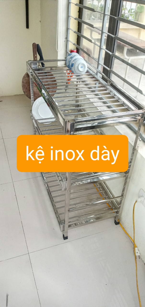 Kệ để đồ nhà bếp inox 3 tầng c75 d104 ,s40