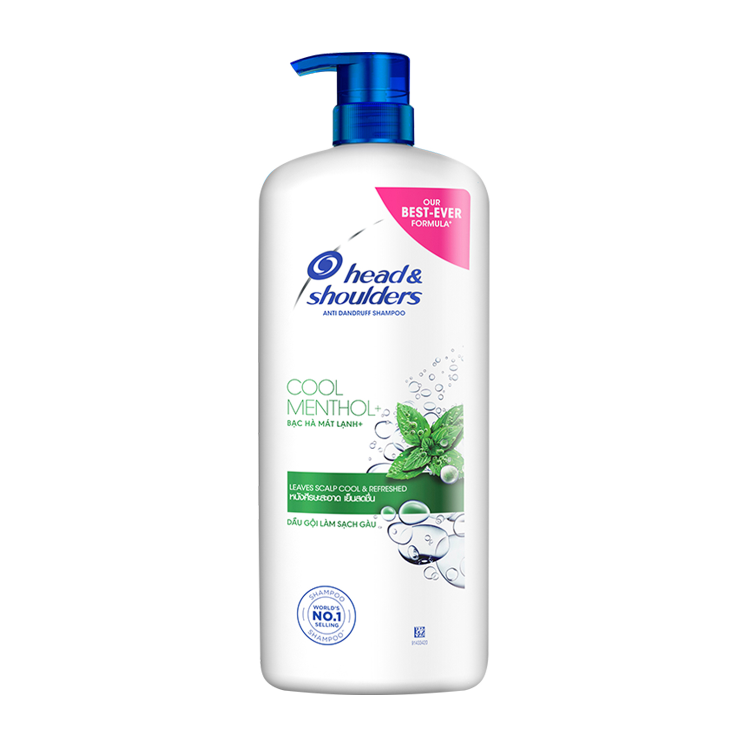 Dầu Gội Trị Gàu Head &amp; Shoulders Bạc Hà Mát Lạnh 1200ml - Tặng Bình Nước