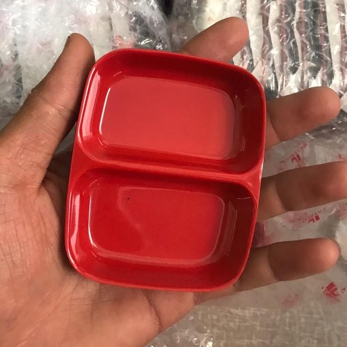 Chén cơm,chén đựng nước chấm gia vị nhựa Melamine 2 lớp đỏ đen