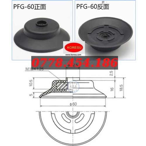 Núm Hút Cao Su Xuất Khẩu 1 Ngăn Dùng Hút Các Sản Phẩm Nặng, Mô Hình PFG