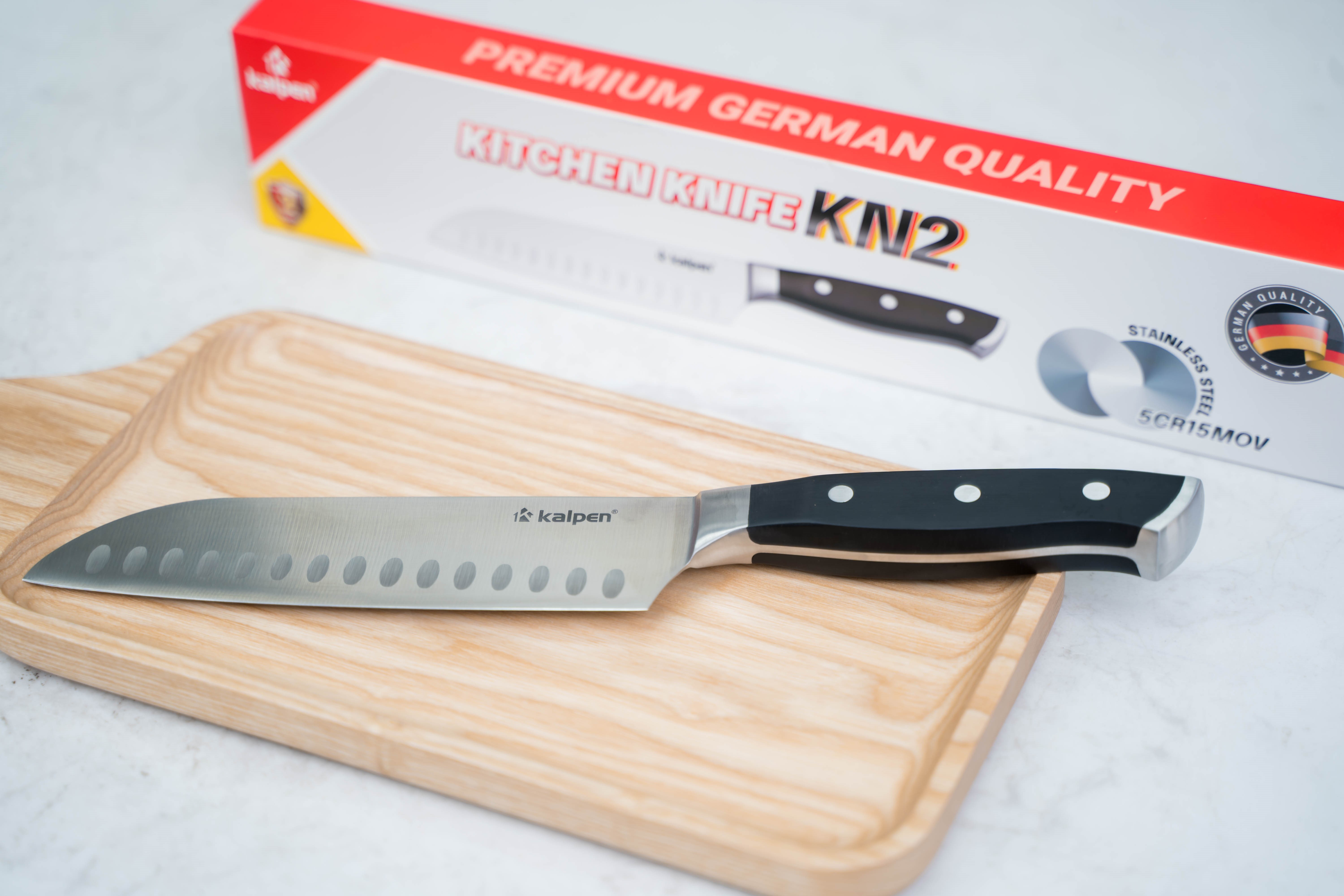 Dao thái nhà bếp lưỡi thép đa năng Kalpen KN2 chuẩn Đức
