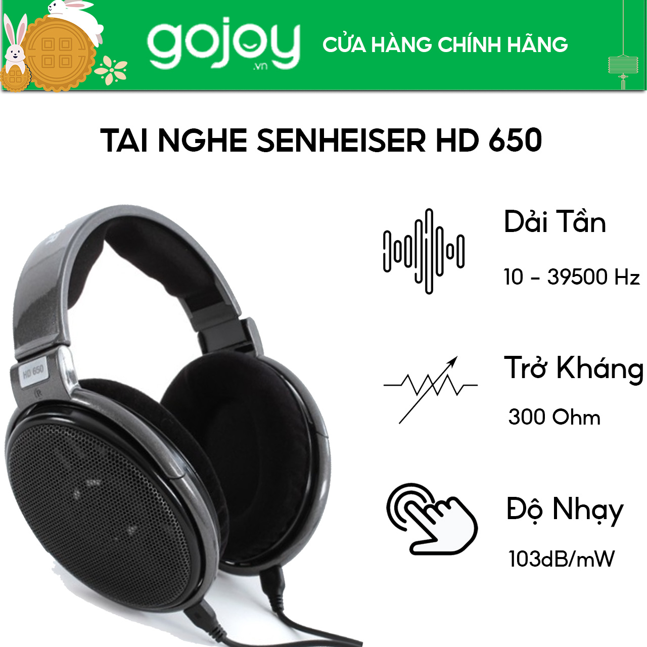 Tai nghe SENNHEISER HD 650 Audiophile Headphones - Hàng chính hãng, bảo hành 2 năm