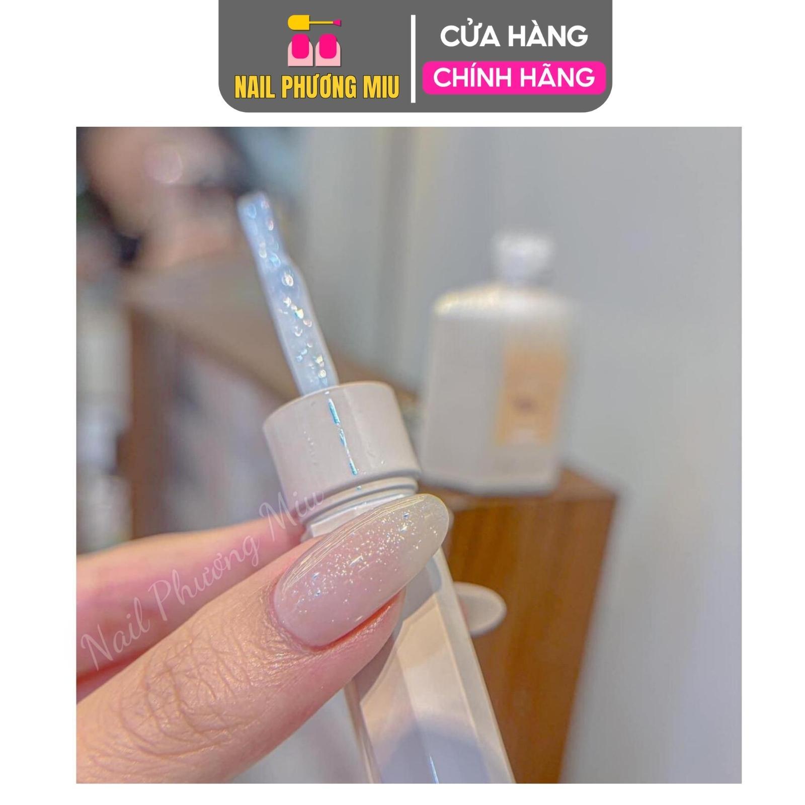 Sơn Gel Nhũ Gạo Trắng Jiao Yan She 15ml Trắng Bông Tuyết Sơn Nhũ Hồng Làm Nail, Đặc Siêu Bóng Bền nước Màu thạch, Cực Xinh Không Ố