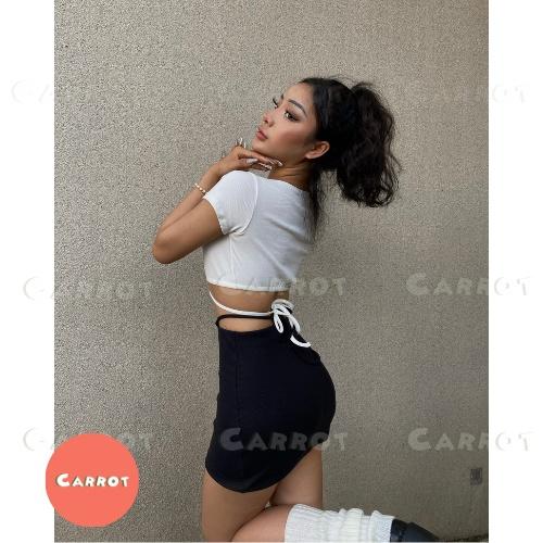 Áo croptop tay ngắn cột dây sexy quyến rũ phong cách thời trang nữ tôn dáng trendy carrotxinhdep