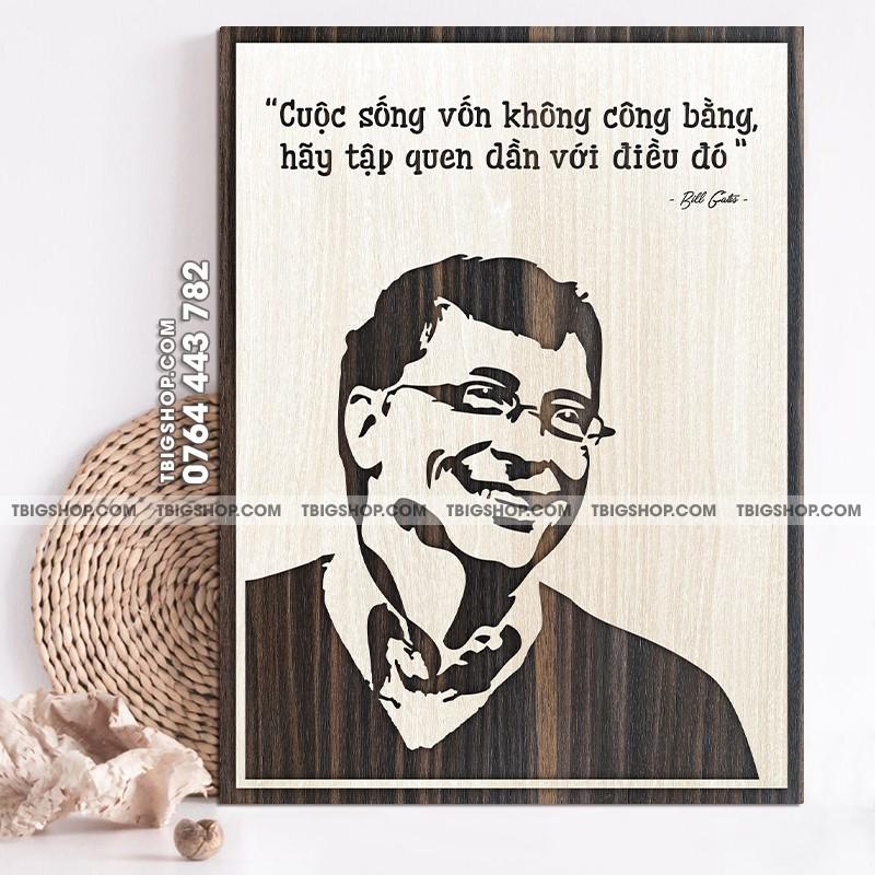Mẫu tranh - Mã 040 "Cuộc sống vốn không công, hãy tập làm quen với điều đó"