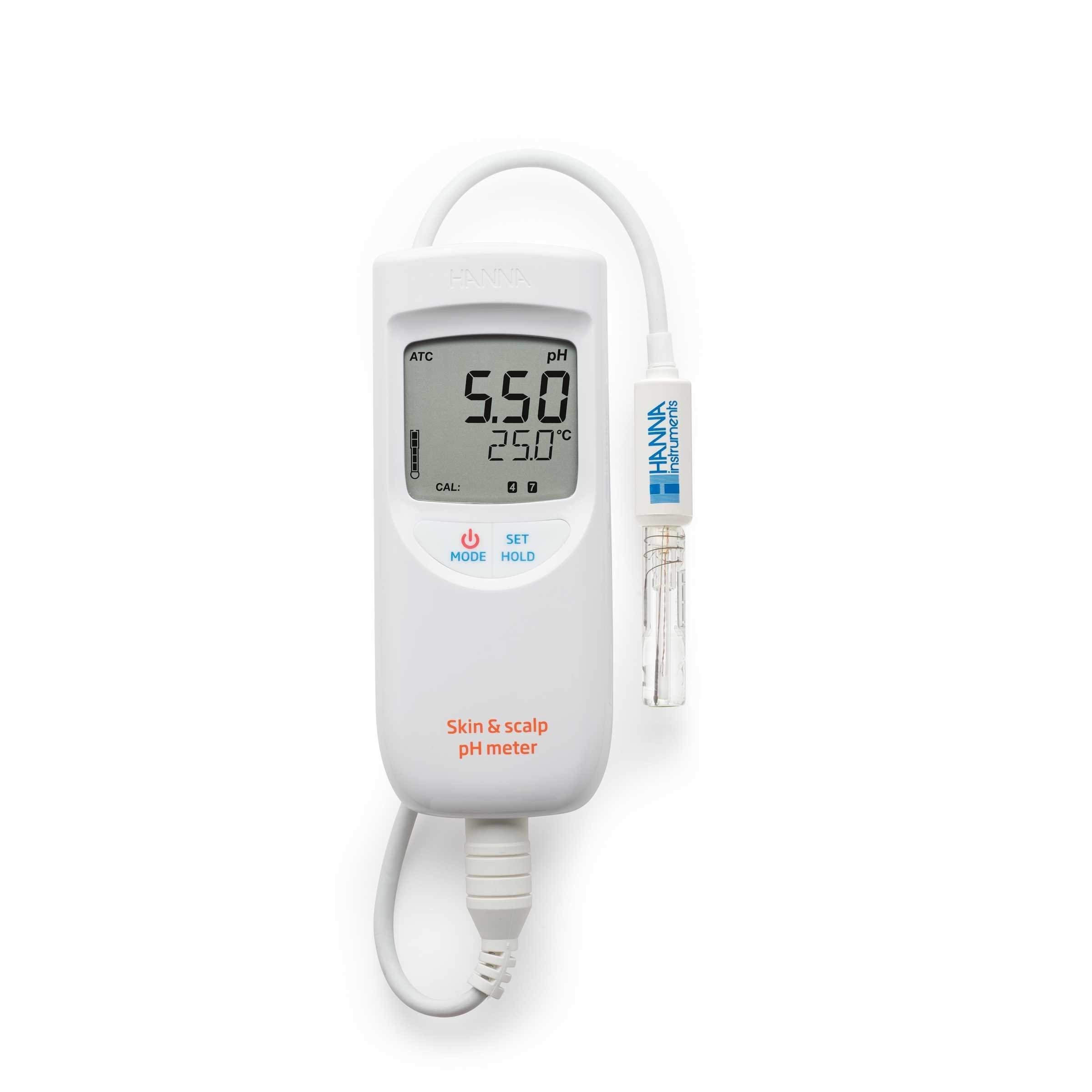 Máy Đo pH/Nhiệt Độ Trên Bề Mặt Da Người Và Da Đầu HI99181
