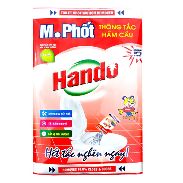 Combo Gói bột tẩy vệ sinh lồng máy giặt Hàn Quốc 450g Kèm Gói bột M.Phốt Hando 200g