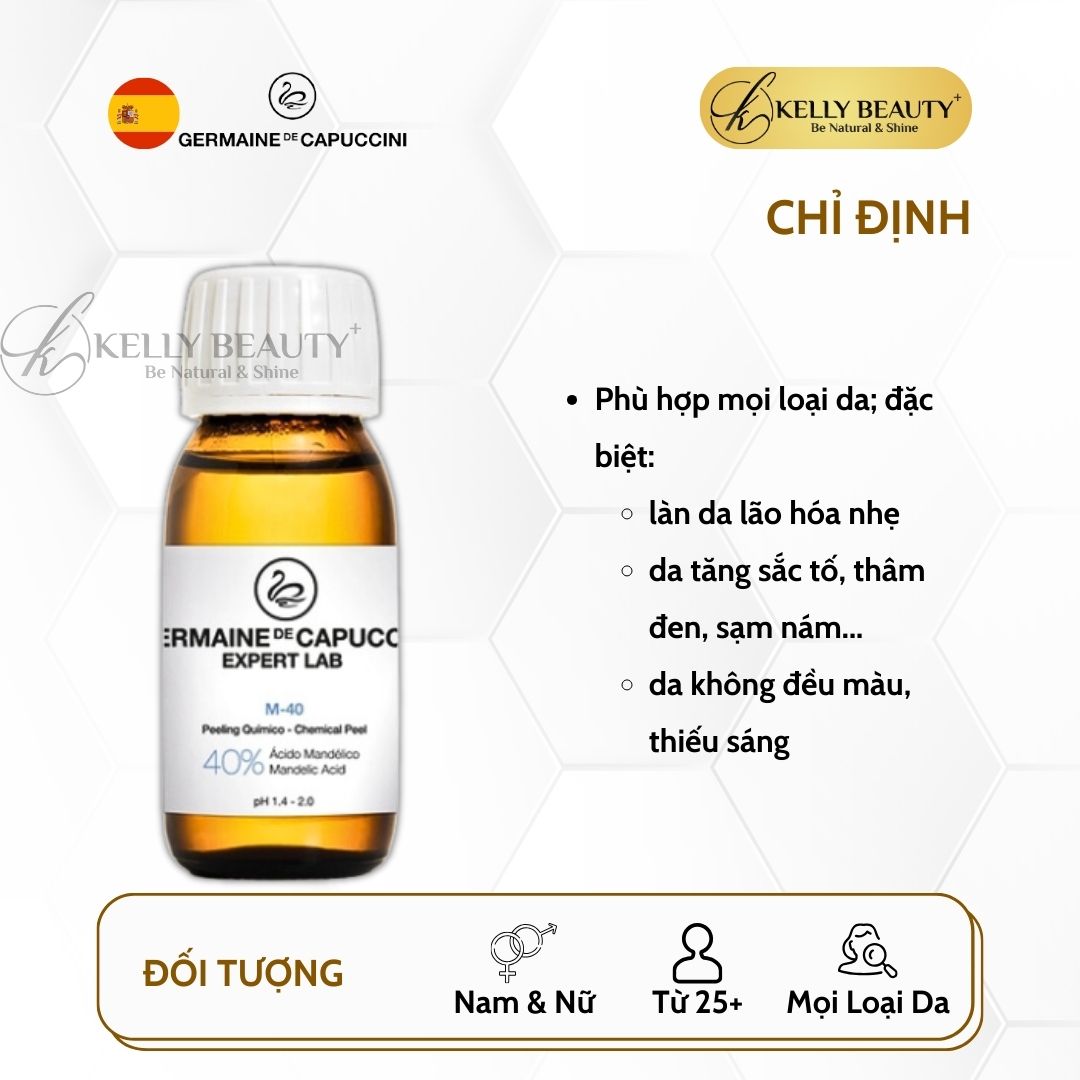 Peel Sáng Da Mờ Sạm Nám Germaine Expert Lab Mandelic Acid 40% Chemical Peel M-40 | Kelly Beauty
