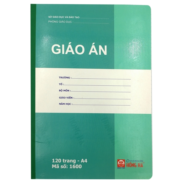 Sổ Giáo Án Hồng Hà 120 Trang A4 1600 - Màu Xanh Lá