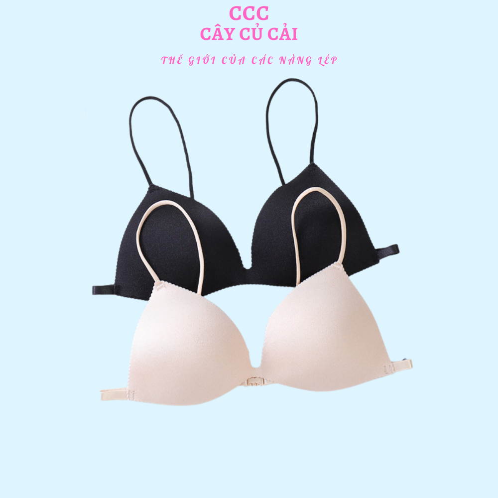 Áo bra nữ 2 dây, áo ngực su danh mảnh cài sau đệm mút mỏng CCC031