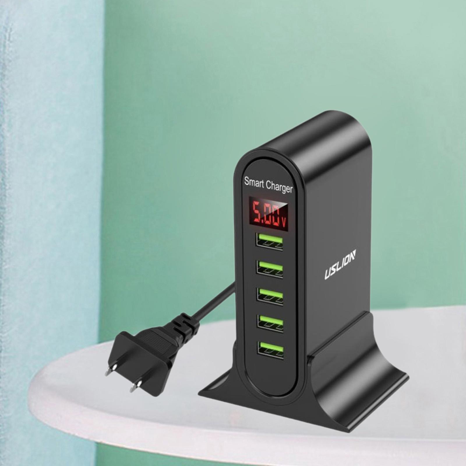 5 Port Universal USB Charging Station for  Wall Home Tablet Working