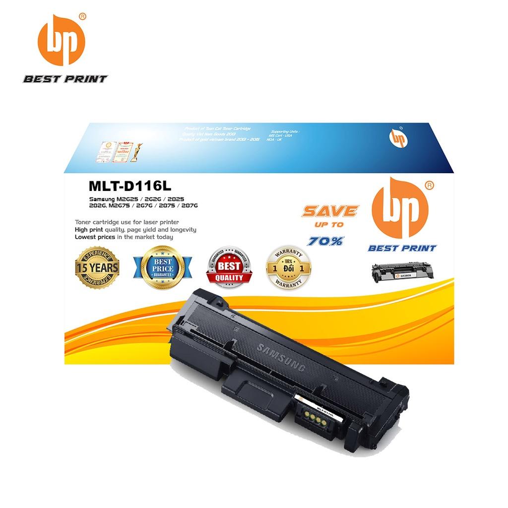 Hộp mực in BEST PRINT MLT-D116L dùng cho máy in Samsung M2625 / 2626 / 2825 / 2826, M2675 / 2676 / 2875 / 2876 - HÀNG CHÍNH HÃNG