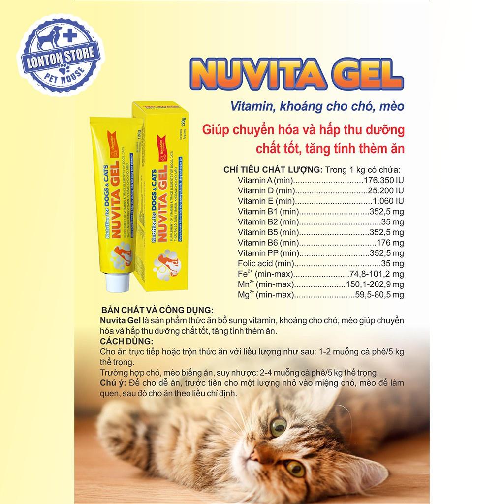Nuvita Gel - Gel Dinh Dưỡng Thức Ăn Bổ Sung Vitamin, Khoáng Cho Chó, Mèo; 120gr