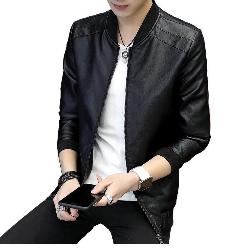 Áo khoác da nam bomber xịn xò cao cấp cho các bạn cool ngầu , bao bảnh KB FASHION