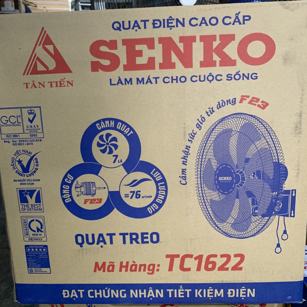 Quạt treo tường 2 dây Sothing Senko TC1622, công suất 65w- Hàng chính hãng