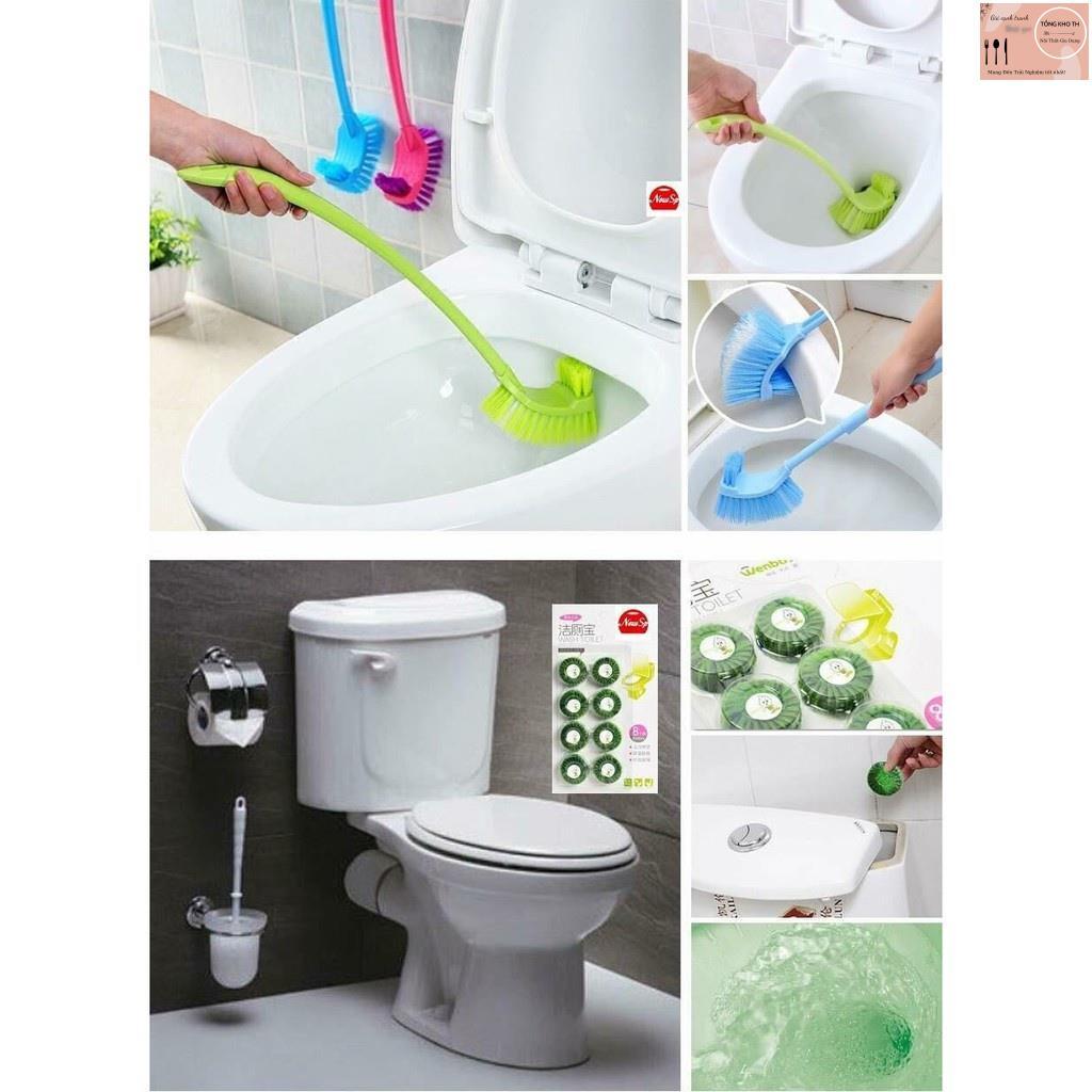 Chổi cọ nhà vệ sinh, nhà tắm, bồn cầu - Chổi cọ toilet 2 đầu tiện lợi và thông minh - Cây chà nhà tắm bằng nhựa