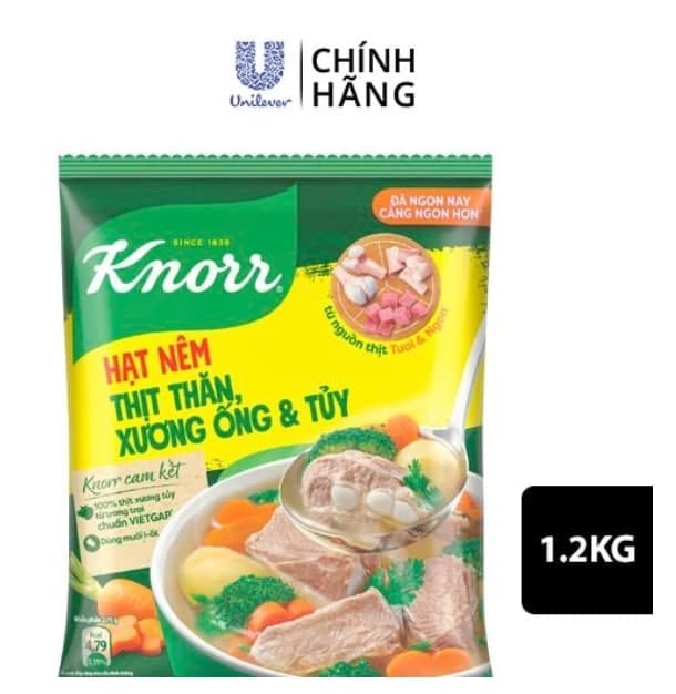 Hạt Nêm Knorr Từ Thịt Thăn, Xương Ống Và Tủy Bổ Sung Vitamin A (1200g) - 32010222