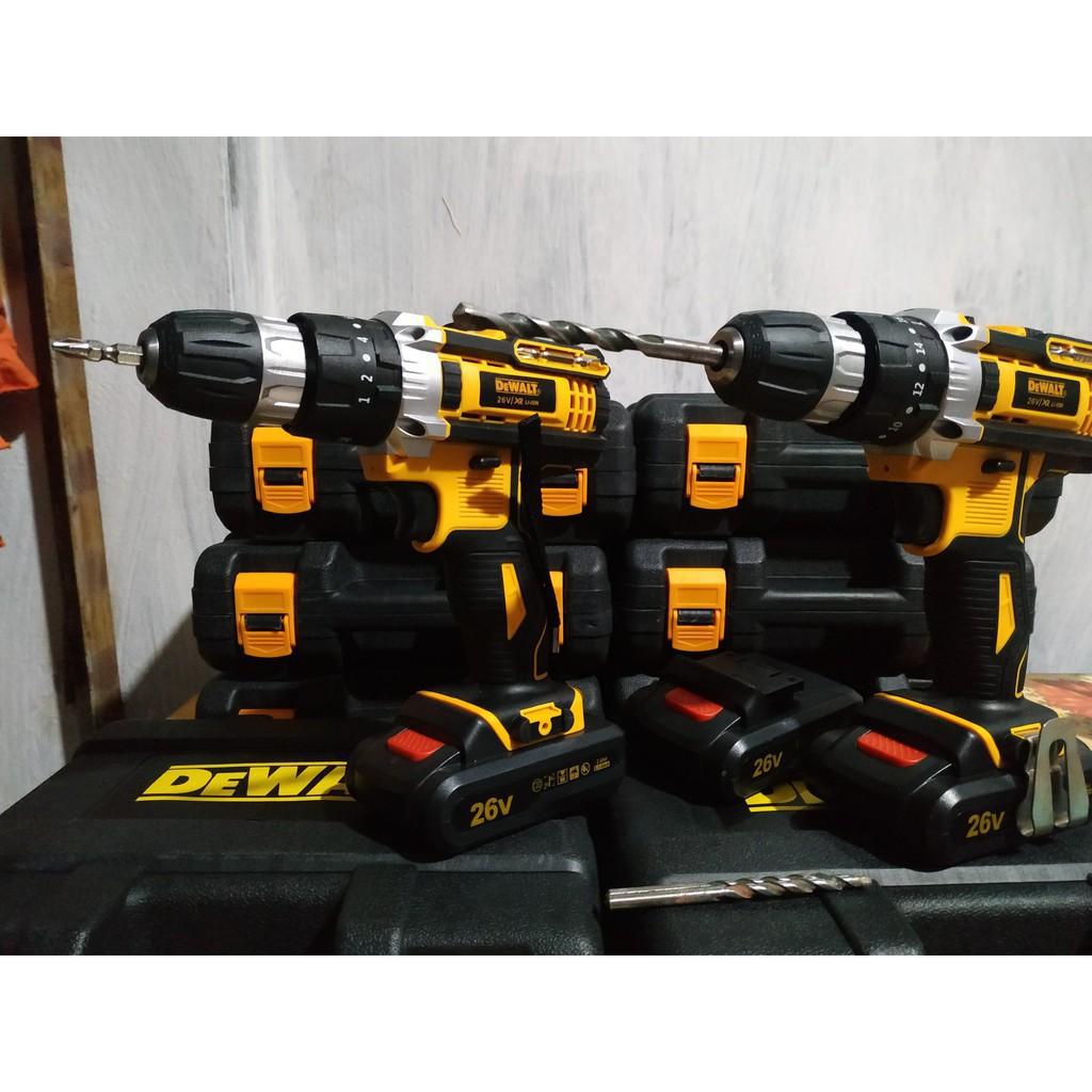 MÁY KHOAN PIN DEWALT 26V - PIN CHUẨN 5 CELL - KHOAN TƯỜNG, SẮT, THÉP, BẮT VÍT, BẮN VÍT