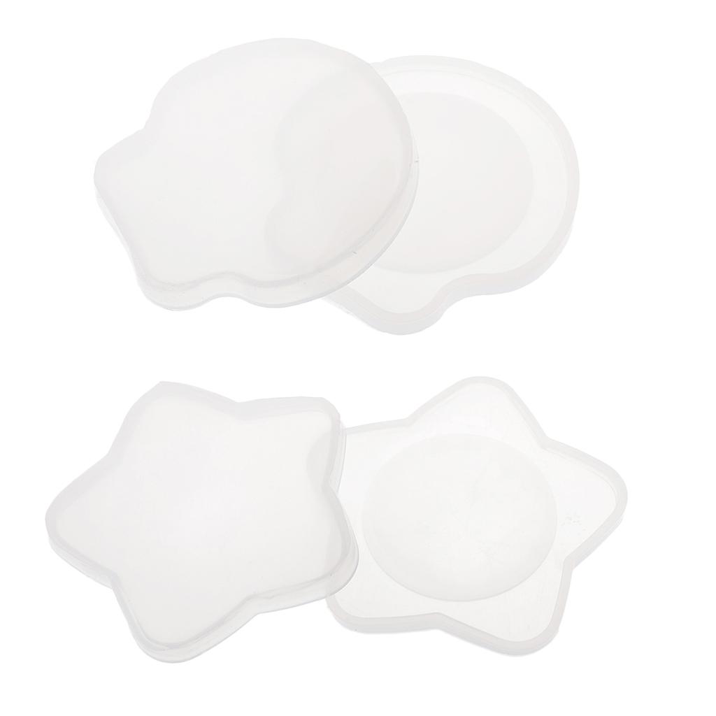 Silicone Mold Make Up Mirror Moulds Crafts DIY Mould Tools 8.5x1cm Star