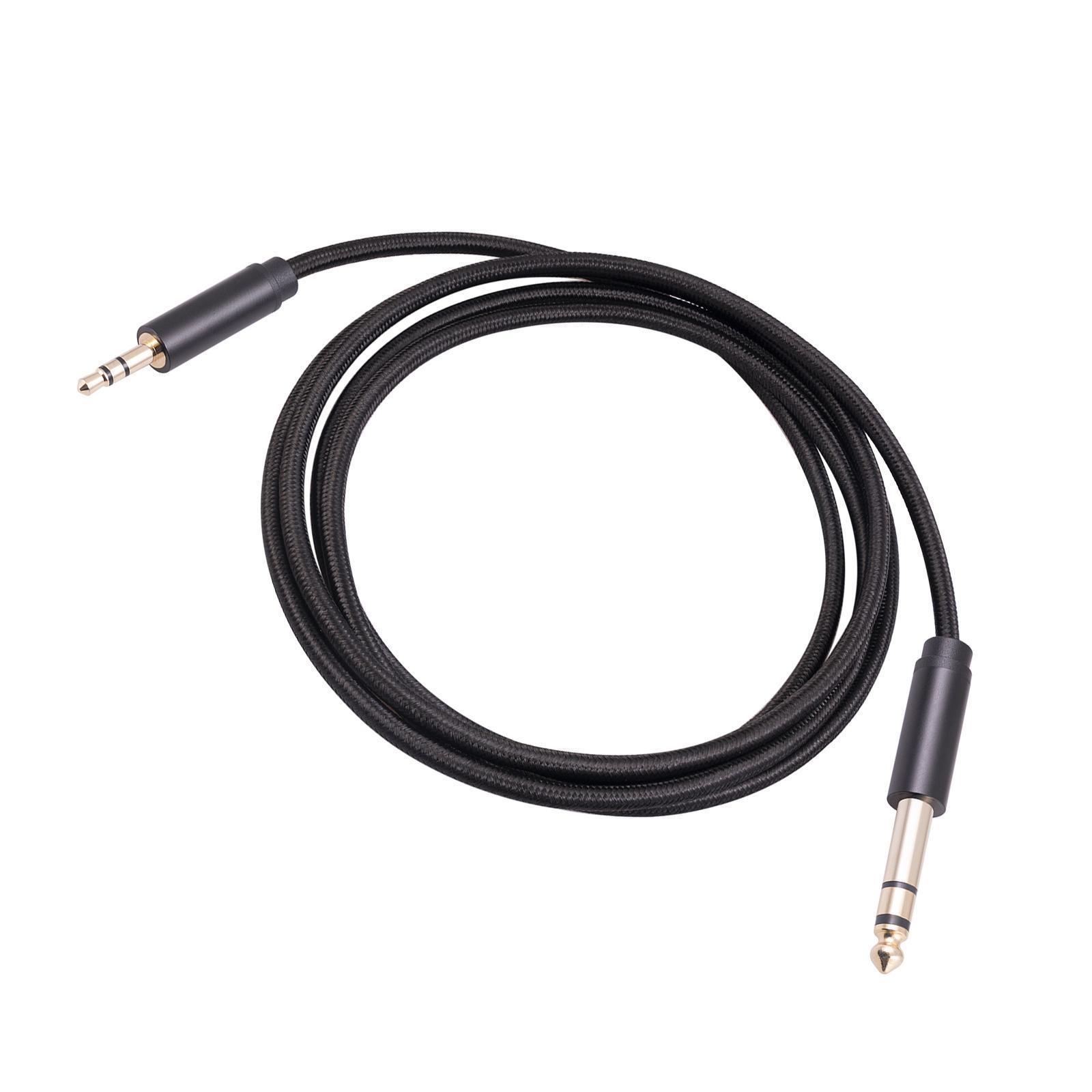 Audio Cable 3.55 to 6.35mm 1/8 inch to 1/4 inch for Mixing Desks Smart Phone Bass