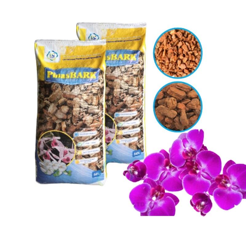 Vỏ thông trồng lan Pinas Bark - Bồ Đào nha đã qua xử lý size 8-12mm triết lẻ